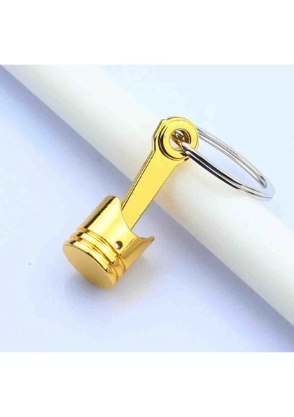 Oto Piston Tasarımlı Anahtarlık Gold