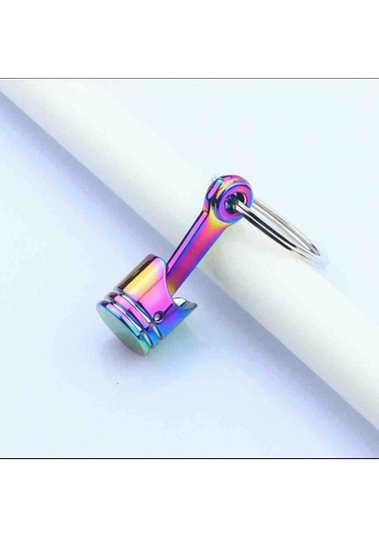 Oto Piston Tasarımlı Anahtarlık Gökkuşağı