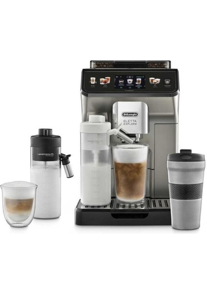Plastik Eletta Explore ECAM450.76.T Tam Otomatik Espresso Makinesi Kapsülsüz Klasik 50 Hz / 6