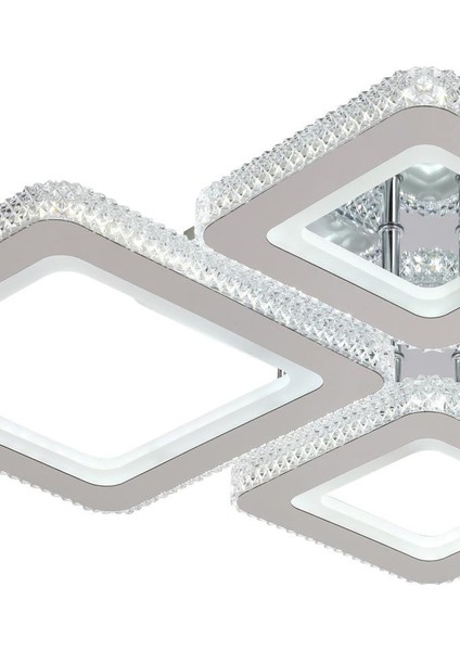 2021-4 Krom Dimmer Kumandalı LED Avize modelleri