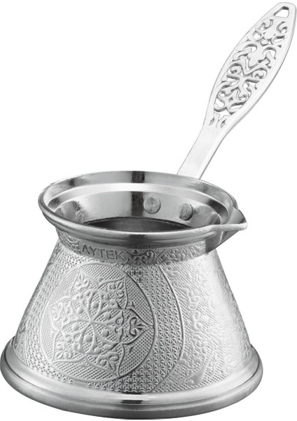 Tekno Trust 1 Parça 6 Kişilik Inox Uyumlu Döküm Cezve Döküm Gümüş