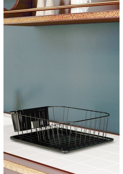 Tekno Trust Metal Tek Katlı Bulaşıklık Tabaklık Mat Siyah KB084 Siyah fiyatları