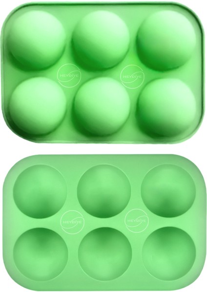 Yarım Küre Silikon Pasta / Kek Kalıbı Küçük Boy (6 Hazne, 5.2cm Çap, 2.7cm Derinlik)