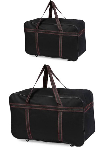 Tekerlekli Katlanabilir Hurç Çanta 2 'Li Valiz & Bavul Seyahat,Taşınma Seti (70 Cm, 80 Cm)