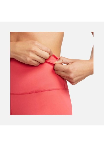 One High-Waisted 7/8 Training Kadın Pembe Spor Tayt DV9020 modelleri