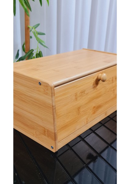 Tekno Trust 37 x 27 Bambu Ekmek Dolabı Ekmek Kutusu Açılır Kapanır Bambu Ekmeklik Ekmek Saklama Kutusu Bh 1136