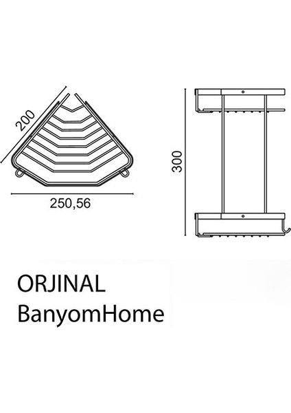 Paslanmaz Çelik Erpa 2'li 19X19 cm Şampuanlık Banyo Rafı fiyatları