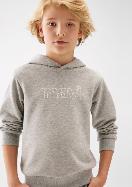 Logo Baskılı Gri SWEATSHIRT6S10090-80196