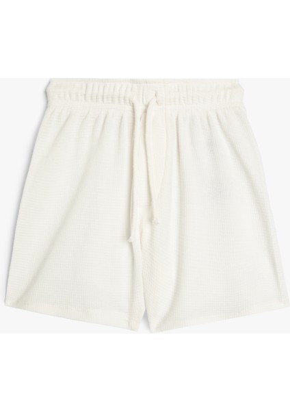 Basic Şort Beli Bağlamalı Pamuklu