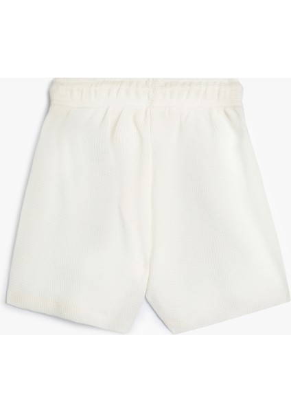 Basic Şort Beli Bağlamalı Pamuklu