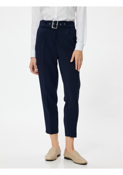 Cigarette Pantolon Yüksek Bel Kemer Detaylı Cepli modelleri