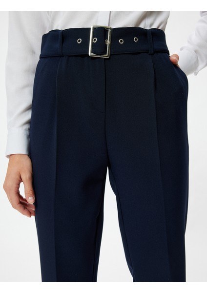 Cigarette Pantolon Yüksek Bel Kemer Detaylı Cepli indirimleri