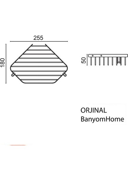 P10-025 Paslanmaz Çelik 19X19 cm Selen 1’li Şampuanlık Banyo Rafı fiyatları