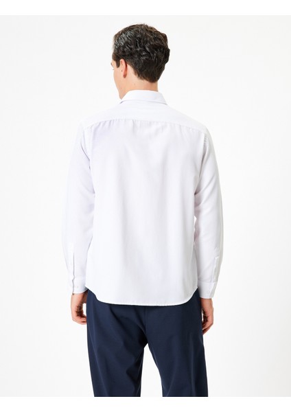 Oxford Gömlek Uzun Kollu Cep Detaylı Pamuk Karışımlı fırsatları