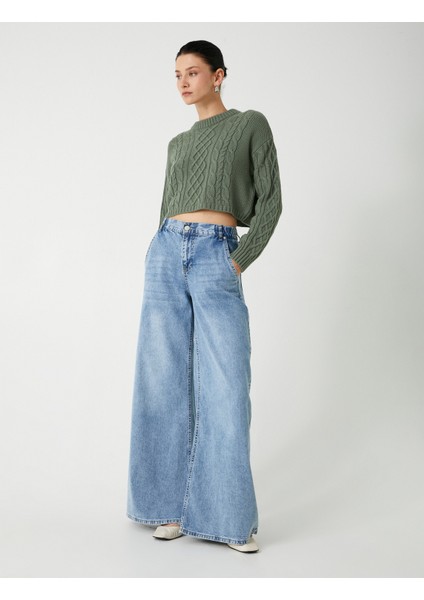 Saç Örgü Triko Kazak Bisiklet Yaka Uzun Kollu fiyatları