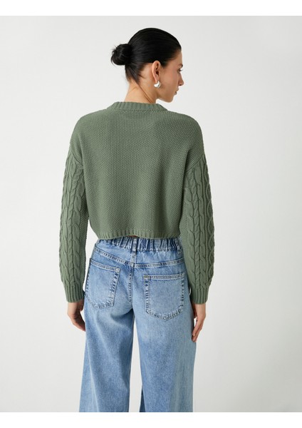 Saç Örgü Triko Kazak Bisiklet Yaka Uzun Kollu fırsatları