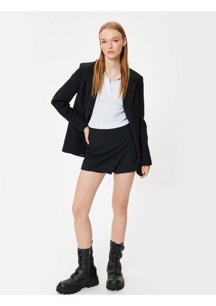 Mini Şort Etek Slim Fit Standart Bel