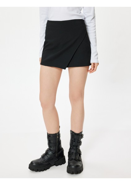 Mini Şort Etek Slim Fit Standart Bel