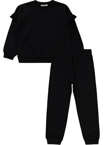 Kız Çocuk Eşofman Takımı 10-13 Yaş Siyah