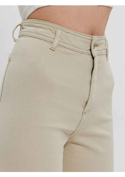 Danelle Yüksek Bel Geniş Paça Relaxed Leg Jean Pantolon