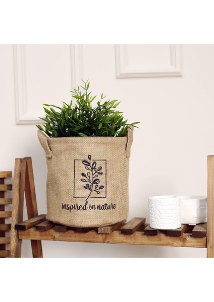 Kumaş Sepet Oval Inspired In Nature Hasır Dekoratif Oyuncak Eşya Sepeti 20CMX20CMX20CM