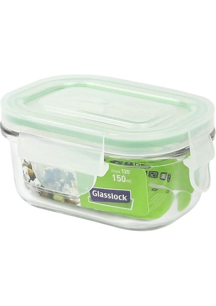 Dikdörtgen Cam Saklama Kabı 150 ml