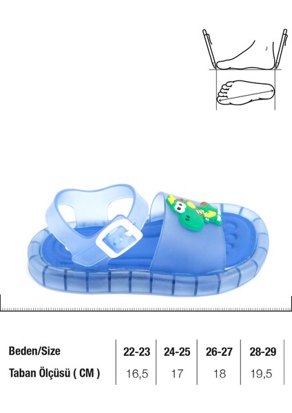 Yazlık Erkek Çocuk Suni Deri Işıklı Rahat Taban Ayarlanabilir Dino Sandalet