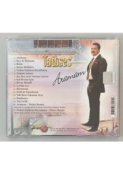 Ibrahim Tatlıses Aramam CD (Orjnal Dönem Baskı Cd)