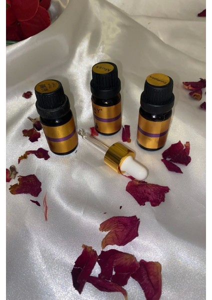 Buhur Esans Buhurdanlık Yağı Esansı 3 Farklı Koku 10 ml Damlalık Hediyeli
