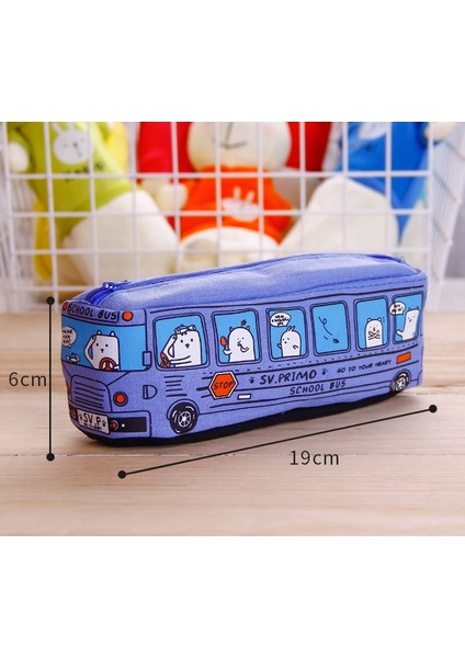 Karikatür Araba Kırtasiye Kutusu Çocuk Kalem Çantası (Yurt Dışından)