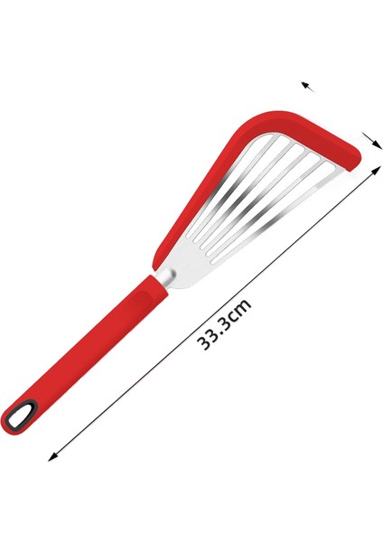 Silikon Mutfak Haşlanma Önleyici Kızartma Spatulası, Yüksek Sıcaklığa Dayanıklı Balık Kızartma Spatulası (Yurt Dışından)