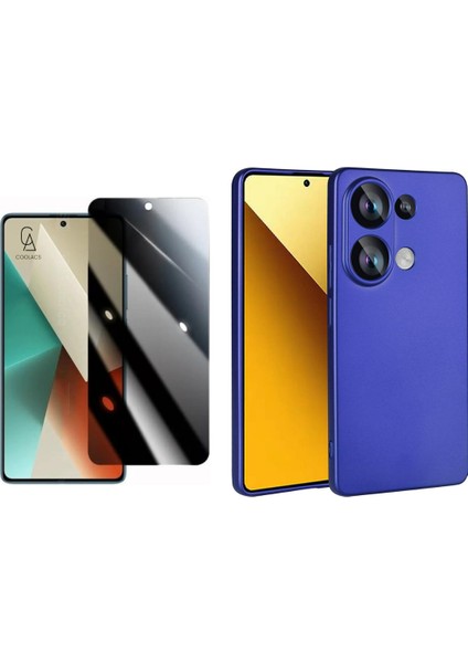 Xiaomi Redmi Note 13 Pro 4g ile Uyumlu Soft Yumuşak Telefon Kılıfı ve Hayalet Privacy Ekran Koruyucu Seti