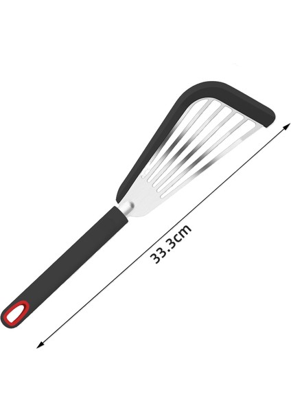 Silikon Mutfak Haşlanma Önleyici Kızartma Spatulası, Yüksek Sıcaklığa Dayanıklı Balık Kızartma Spatulası (Yurt Dışından)
