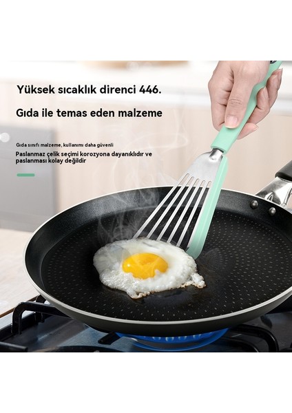 Silikon Mutfak Haşlanma Önleyici Kızartma Spatulası, Yüksek Sıcaklığa Dayanıklı Balık Kızartma Spatulası (Yurt Dışından)