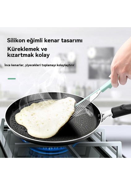 Silikon Mutfak Haşlanma Önleyici Kızartma Spatulası, Yüksek Sıcaklığa Dayanıklı Balık Kızartma Spatulası (Yurt Dışından)