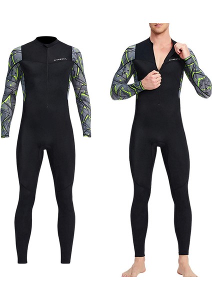 Streç Neopren Wetsuit, Ö Fermuarlı Tam Vücut Dalış Elbisesi, Için - Şnorkelli Dalış, Tüplü Dalış Yüzme, - Xxxl (Yurt Dışından)