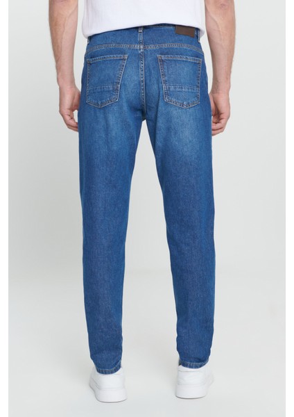 ALTINYILDIZ CLASSICS Erkek Mavi Comfort Fit Rahat Kesim %100 Pamuk Denim Jean Kot Pantolon