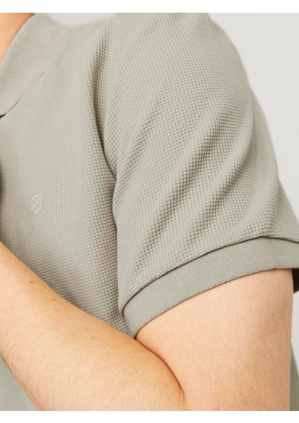 Polo Yaka Fermuarlı Kısa Kollu Taş Erkek T-Shirt 12255578 modelleri