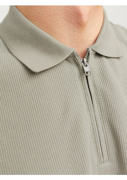 Polo Yaka Fermuarlı Kısa Kollu Taş Erkek T-Shirt 12255578 fırsatları