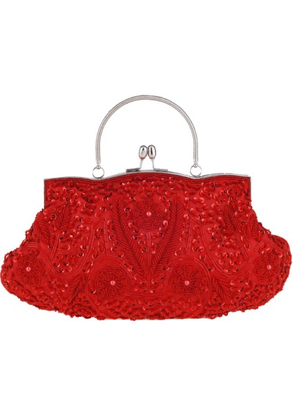 Boncuklu Nakış Çanta Gece Çantası Gece Çantası Cheongsam Çantası Gelin Çantası (Yurt Dışından)