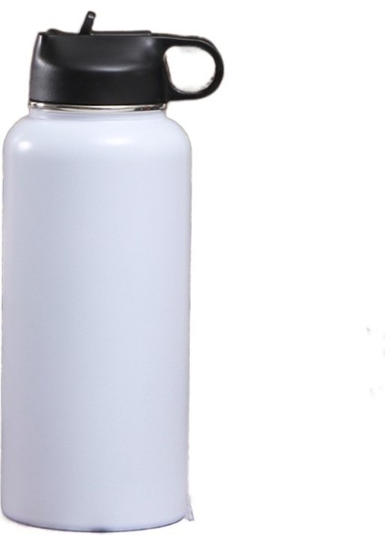 Çift Katmanlı 32 Oz Sprey Plastik Uzay Şişesi Paslanmaz Çelik Spor Su Şişesi Termos (Yurt Dışından)