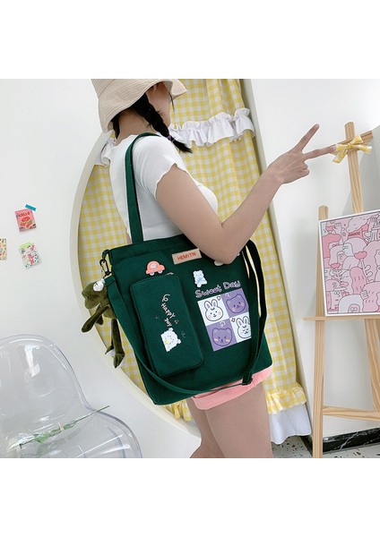 Tüm Maç Kanvas Çanta Çapraz Çanta Büyük Kapasiteli Kadın Omuz Çantası (Yurt Dışından) fiyatları