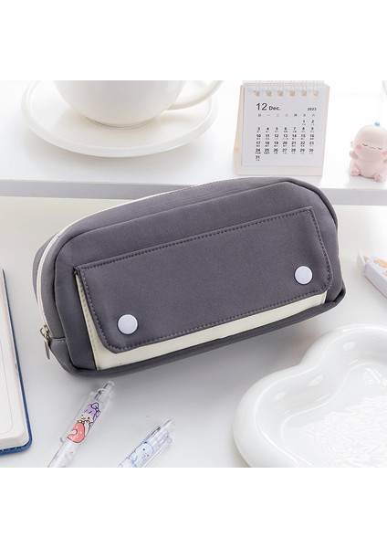 Basit Büyük Kapasiteli Kalem Kutusu Öğrenci Kırtasiye Çantası Kalem Kutusu (Yurt Dışından)