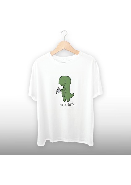 Tea Rex Detaylı Unisex Tişört