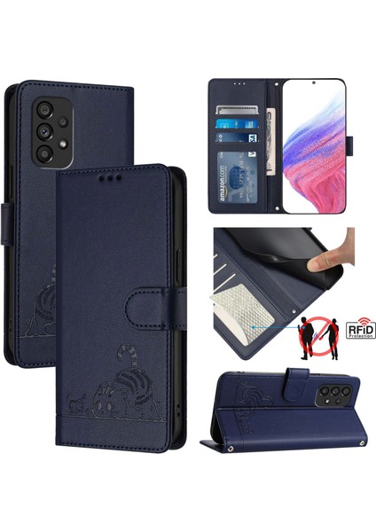 Samsung Galaxy A53 5g Için Kedi Desenli Kılıf (Yurt Dışından)