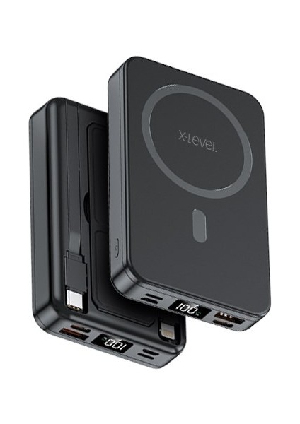 X-PowerMagDuo Magsafe Uyumlu 10.000 mAh 15W PD 20W Kablosuz Powerbank - Taşınabilir Şarj Cihazı