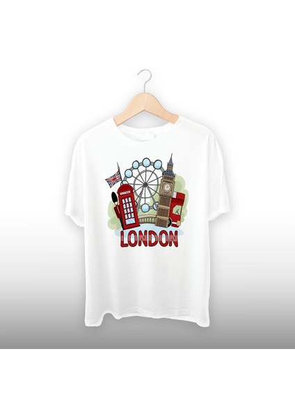 Londra Temalı Unisex Tişört