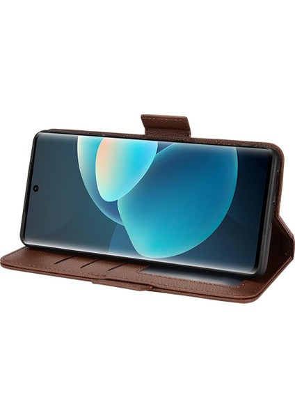 Vivo X60 Pro Pu Deri Kart Yuvaları Için Kılıf Tutucu Manyetik Cüzdan Yan (Yurt Dışından) modelleri