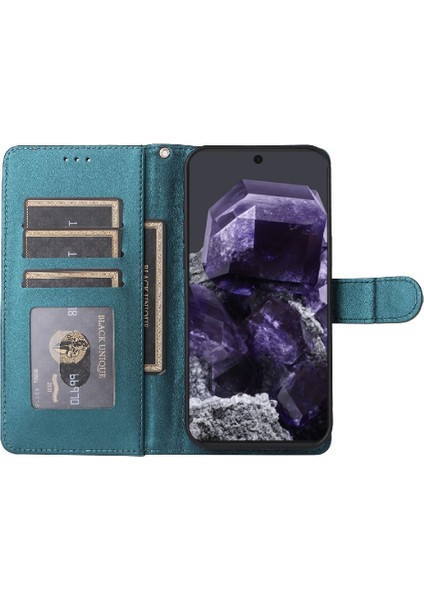 Google Piksel 8 Için Flip Case Darbeye Kapak Deri Kılıf Basit (Yurt Dışından)