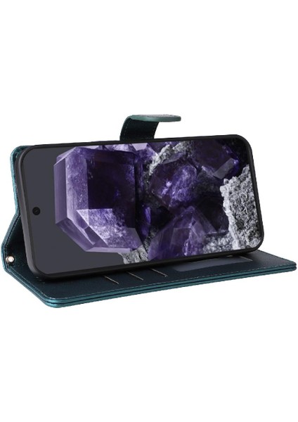 Google Piksel 8 Için Flip Case Darbeye Kapak Deri Kılıf Basit (Yurt Dışından)